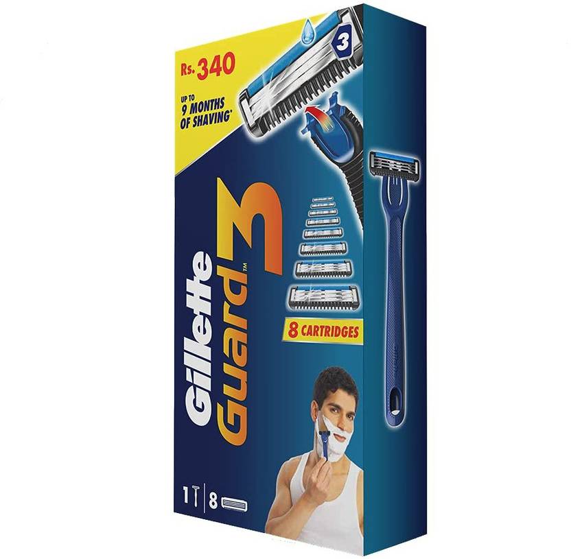 Gillette Guard 3 Single Razor with 8 Blades - Price in India, Buy ...