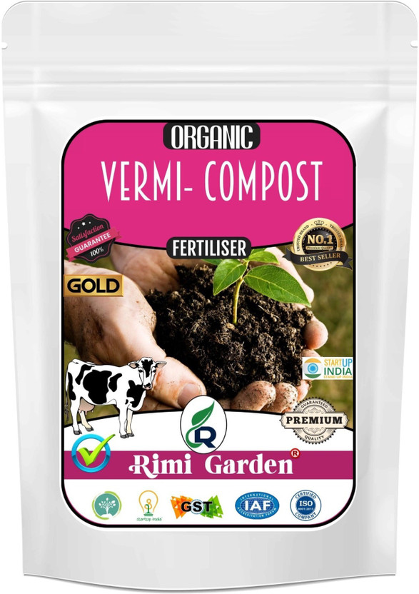 Rimi Garden Vermi-compost, Essential Organic Fertilizer for Plant Growth with ++ Charged Growth Microbes Manure(1.8 kg, Powder)