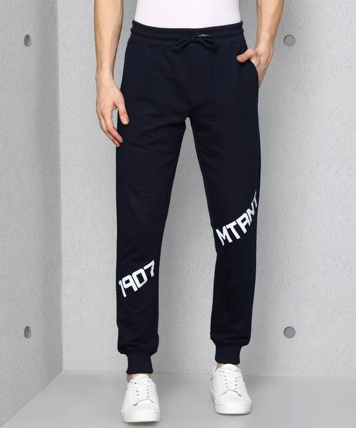 [Size L] METRONAUT By Flipkart Printed Men Dark Blue Track Pants