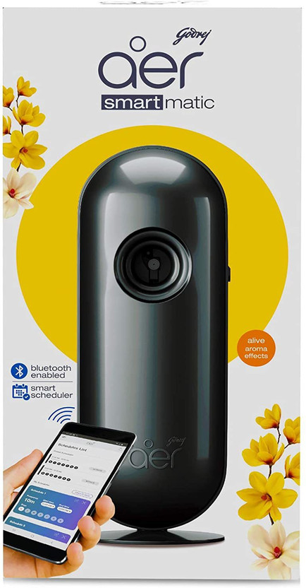 Godrej Aer Smart Matic Kit- BLUETOOTH ENABLED Automatic Air Freshener|Alive (225ml) Automatic Spray Alive(225 ml)
