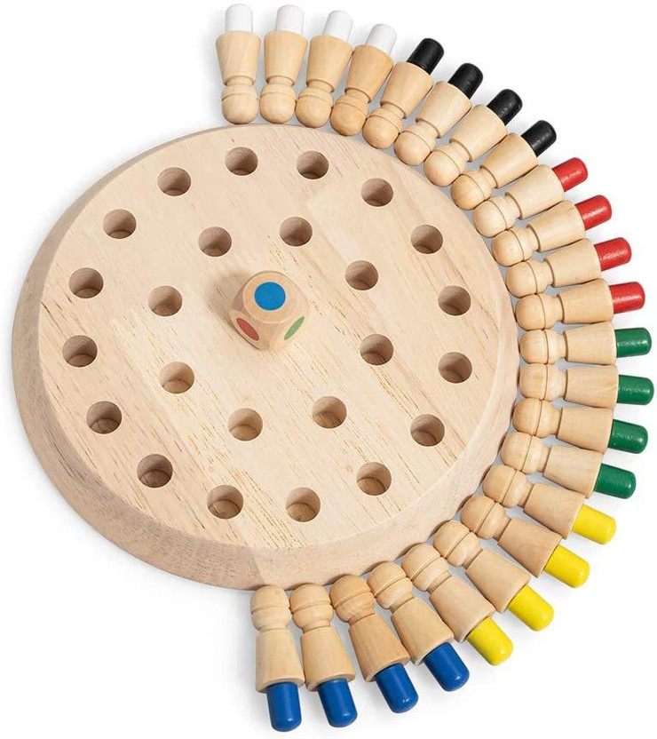shinetoy Matching Games, Wooden Memory Match Stick Chess Game,BLOWEST Colorful Memory Chess, Funny Block Board Game, Early Educational Toy, Brain Trainig Games for Boys and Girls Age 3 and Up Educational Board Games