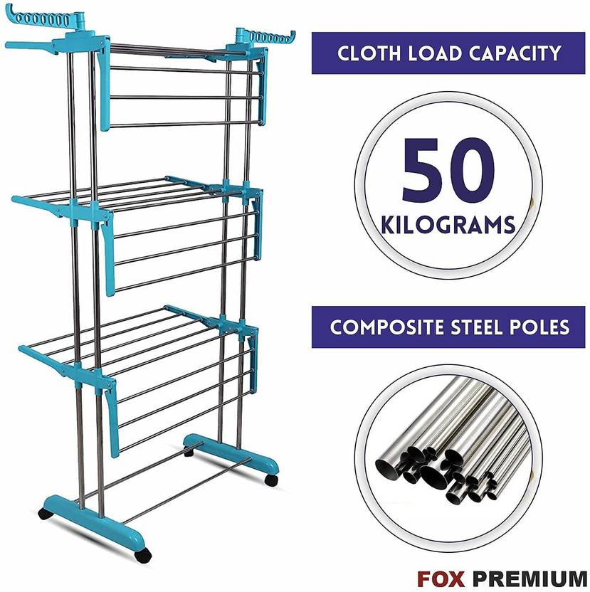 FOX Steel Floor Cloth Dryer Stand Cloth_Stand Price in India Buy FOX
