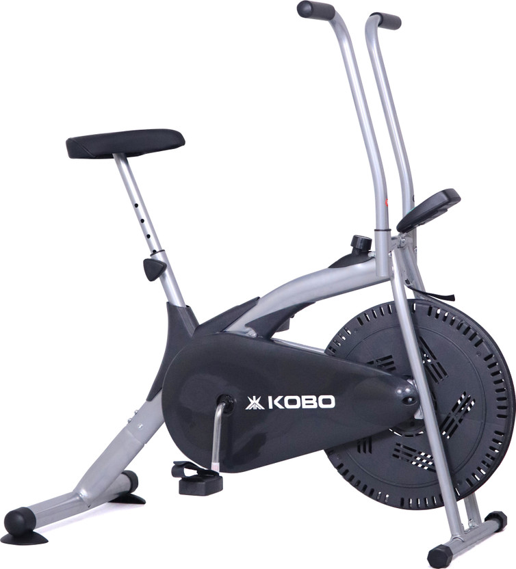 KOBO Imported Exercise Bike Orbitrac Air Bike Upright Stationary Exercise Bike(Silver)
