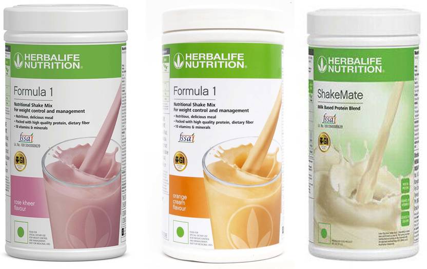Herbalife Nutrition FORMULA1 ROSEKHEER +ORANGE 1000 G SHAKEMATE MILK