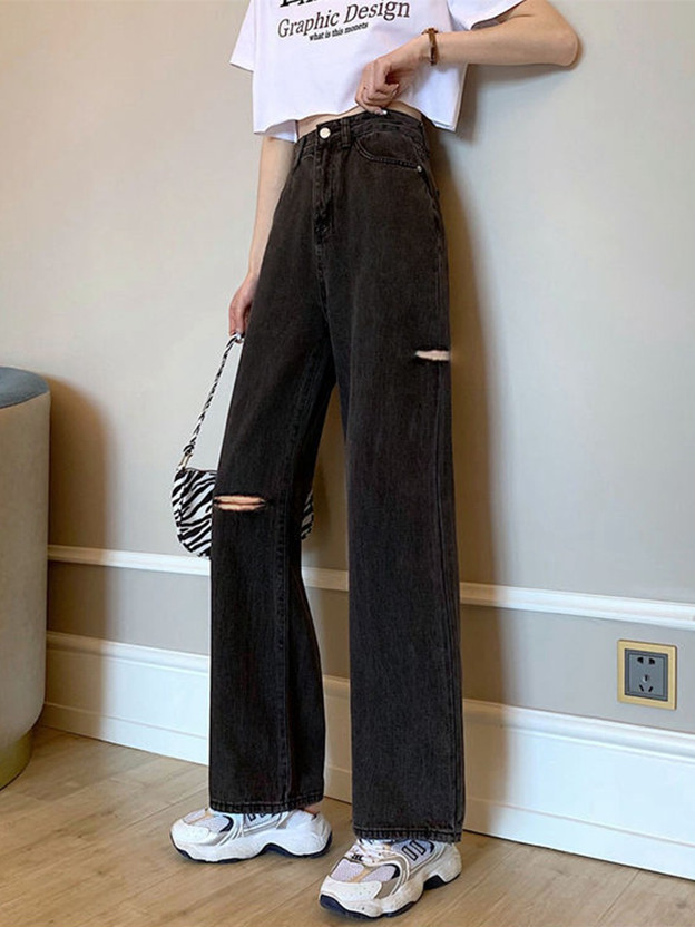 ripped wide leg jeans urbanic