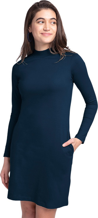 BEWAKOOF Women Bodycon Blue Dress - Buy 