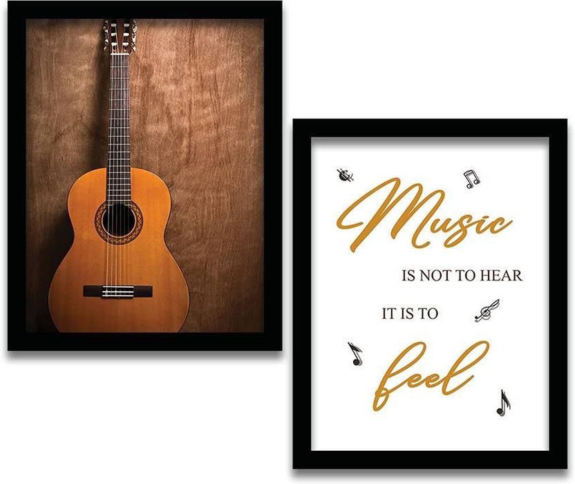 vaslStudio Guitar Framed Painting Poster For Living Room Bedroom And