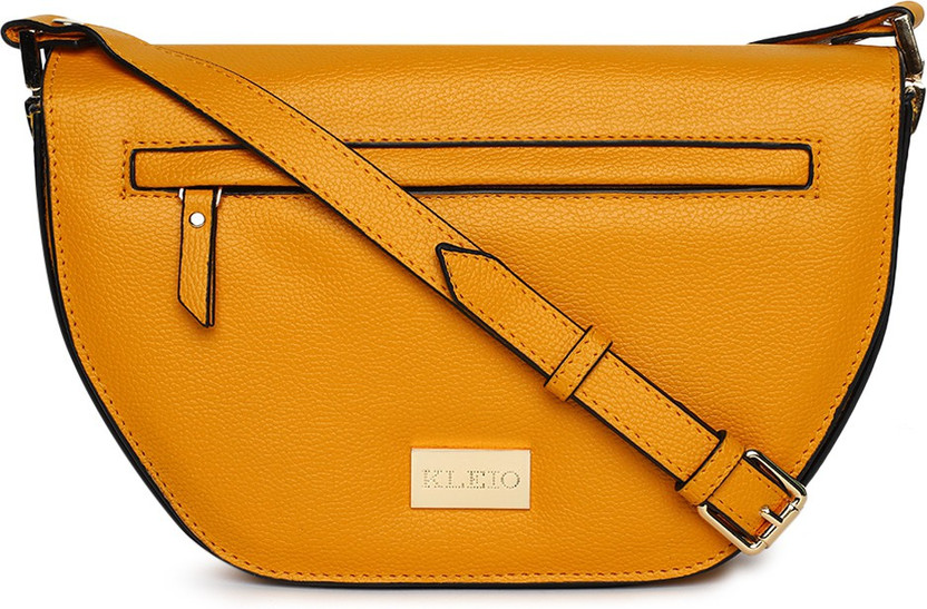 Yellow leather cross body bag Sale