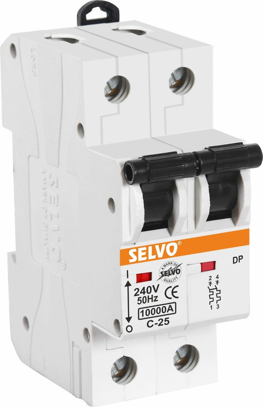 Selvo Double pole C- 25A DP MCB GSELDPC12021 MCB(2)