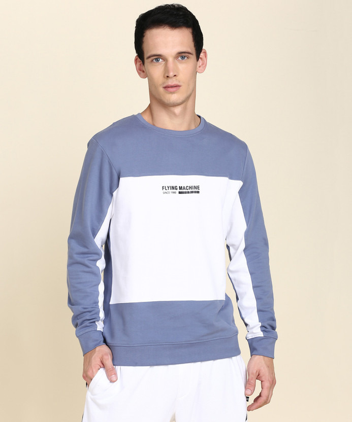 Full Sleeve Color Block Men Sweatshirt 