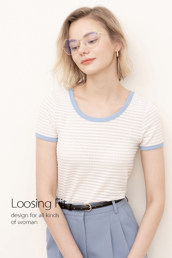 Urbanic Printed Women Round Neck White 