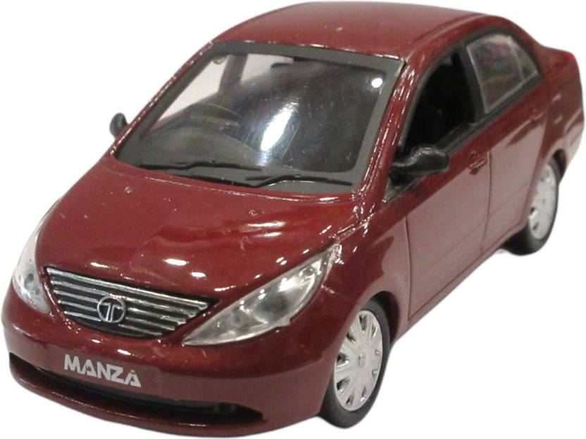 Uttam Toys TATA Official Merchandise Manza Die Cast 4 Inch Alloy Metal Replica Car Free Wheels