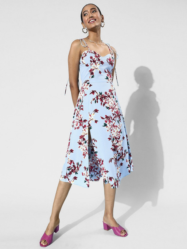 berry fit and flare dress