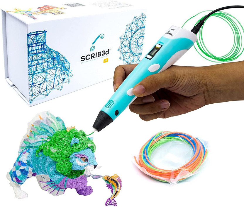SATYAM TRADING 3D Pen Starter Kit with LCD Display, Pen Stand, Power Adapter, 3 x 1.75mm ABS/PLA Filament 3D Printer Pen 3D Printer Pen
