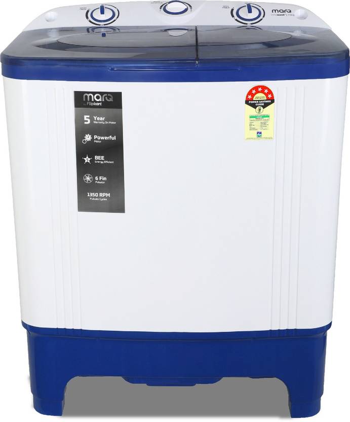 MarQ by Flipkart 7 kg Semi Automatic Top Load Washing Machine Blue