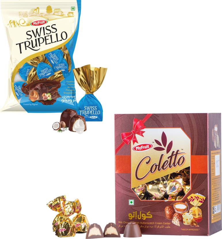 MyFruit Swiss Trupello Chocolate Truffles Center filled with Coconut