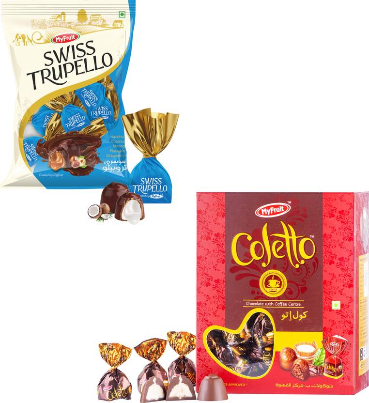 MyFruit Swiss Trupello Chocolate Truffles Center filled with Coconut
