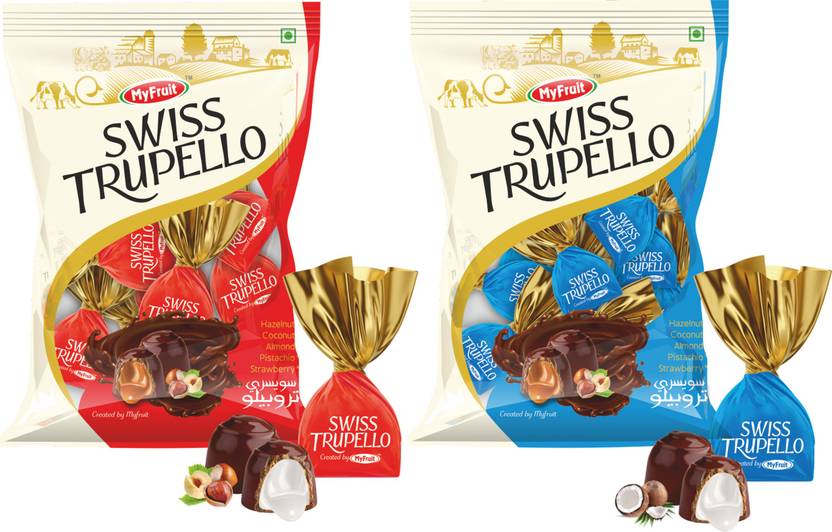 MyFruit Swiss Trupello Chocolate Truffles Center filled with HazelNut