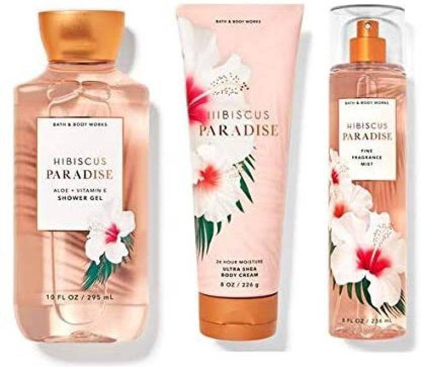 Bath and Body Works 3-in-1 Gift Set Hibiscus Paradise Shower Gel, Body ...