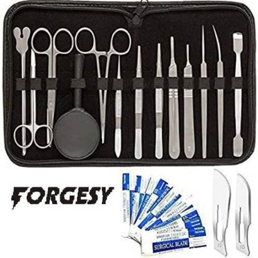 Forgesy PROFESSIONAL 26 pcs Advanced Dissection Kit for Biology Lab Anatomy Medical Equipment Combo