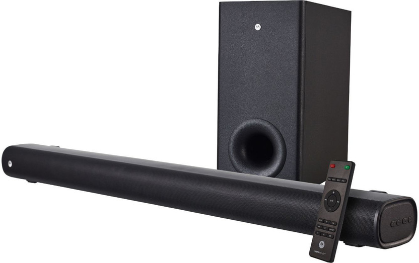 MOTOROLA AmphisoundX Vibe 160 W Bluetooth Soundbar(Black/Metallic grey, 2.1 Channel)