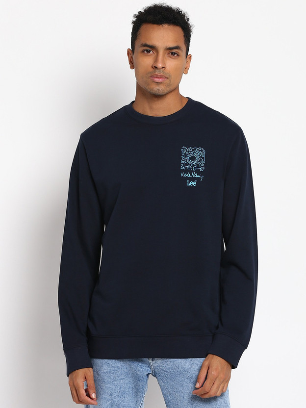 Lee full sleeve solid men's sweatshirt clearance