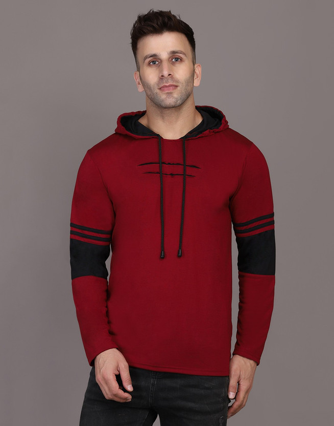 Full Sleeve Self Design Men Sweatshirt 