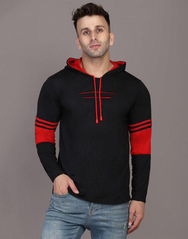 Full Sleeve Self Design Men Sweatshirt 