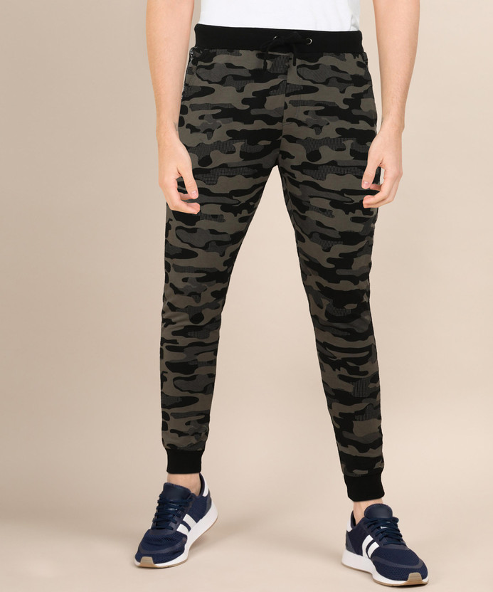 FLYING MACHINE Camouflage Men Black 