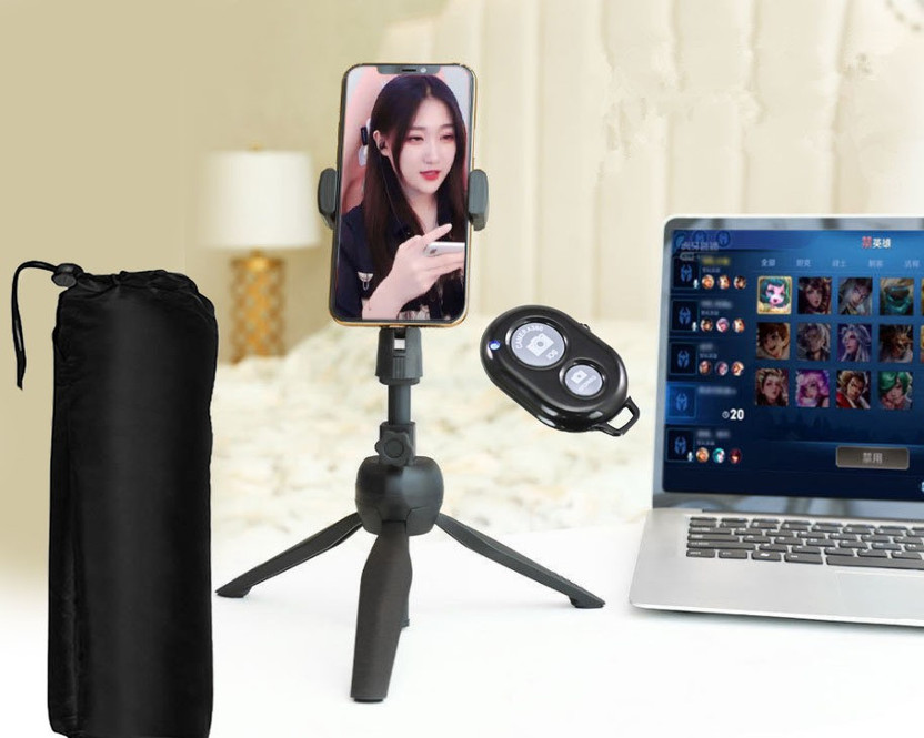 POZUB BEST BUY PZB-42 TRIPOD STAND + SELFIE BLUETOOTH REMOTE + CARRYING BAG | F42 Tripod stand for camera||Gimbal for smartphone|mobile phone stand| Multi-Use Selfie Stick Desktop Online Course Video Recording || Camcorder tripod|| Camera mount|| Extendable tripod||Three-Dimensional Head & Quick Rel