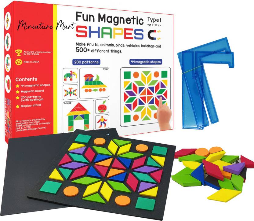 Miniature Mart Shape Puzzle Pattern Set, Geometric