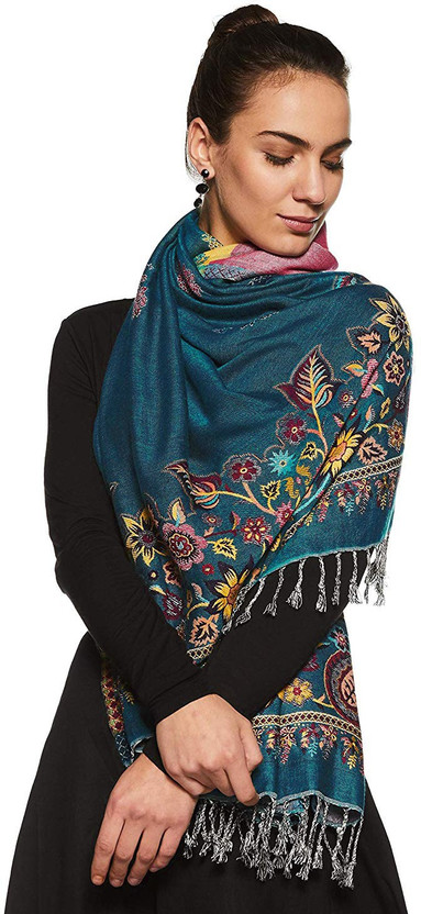 WEAVERS WEAVERS VILLA Floral Print Cotton Viscose Blend Women Scarf, Stole, Fancy Scarf - Flipkart Deal