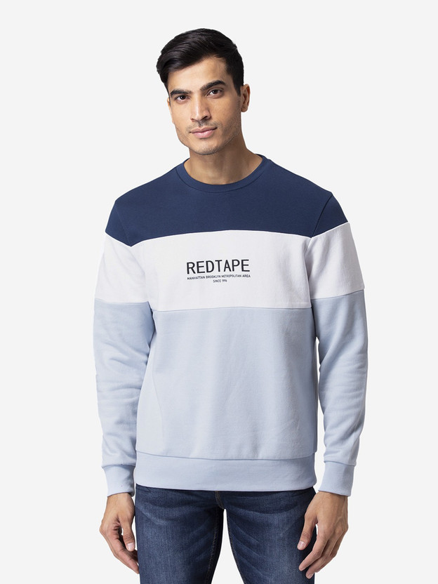 Full Sleeve Color Block Men Sweatshirt 