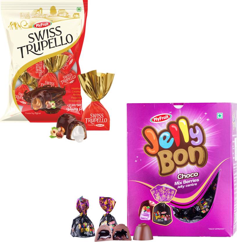 MyFruit Swiss Trupello Chocolate Truffles Center filled with HazelNut