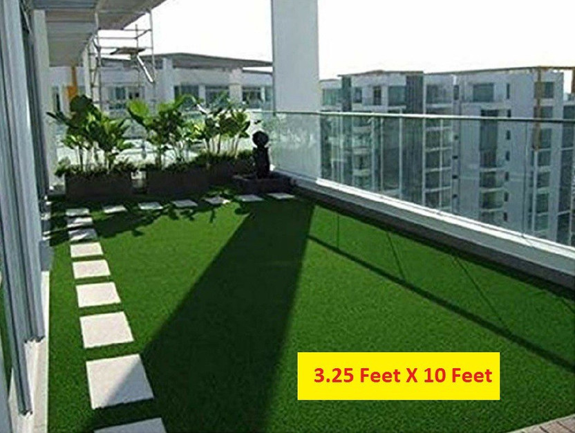 COMFY HOME Artificial Grass Door Mat(Green, Extra Large)