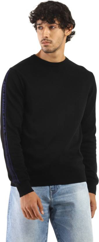 LEVI'S Solid Crew Neck Casual Men Black Sweater - Buy LEVI'S Solid Crew  Neck Casual Men Black Sweater Online at Best Prices in India 