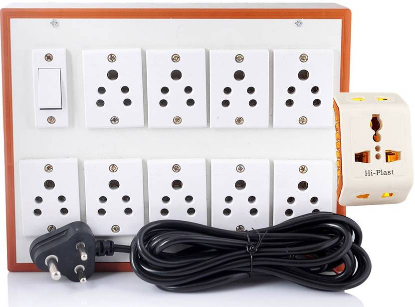 HIPLASST (1 Switch + 9 Sockets + Fuse + Indicator) Extension Board