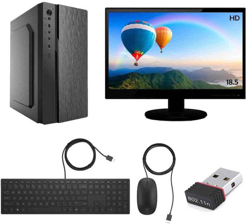 Intel ENTWINO Intel Core i3 (4 GB DDR3/500 GB/120 GB SSD/Windows 10 Home/1 GB/18.5 Inch Screen/ENTI3-550-4GB_500-120-18.5LED) with MS Office(Black) - Flipkart Deal