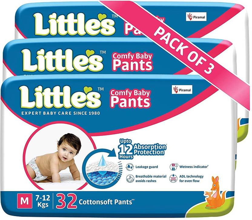 Little's Comfy Baby Pants Diapers with Wetness Indicator and 12 hours