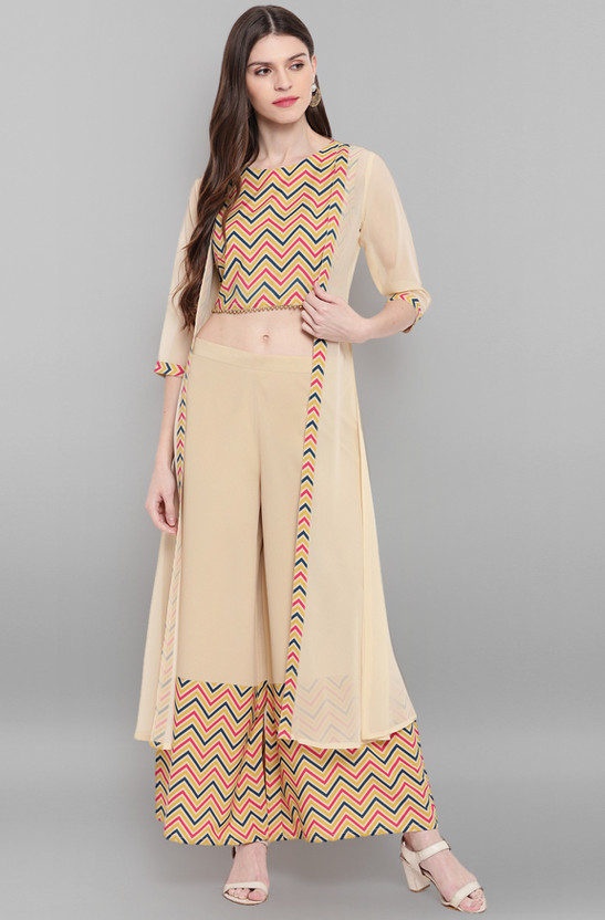 Janasya Women Ethnic Jacket, Top and 