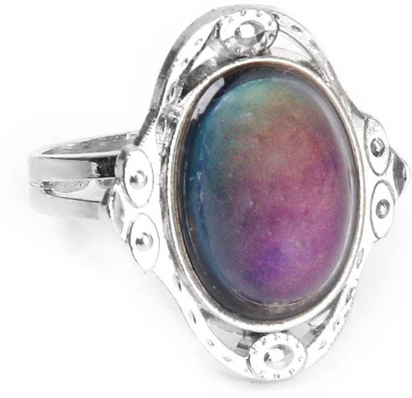 RVM Jewels Changing Mood Ring Oval Shape Crystal Antique Adjustable Size for Women Multicolor Zinc Ring in India - Buy RVM Jewels Color Changing Ring Oval Shape Crystal
