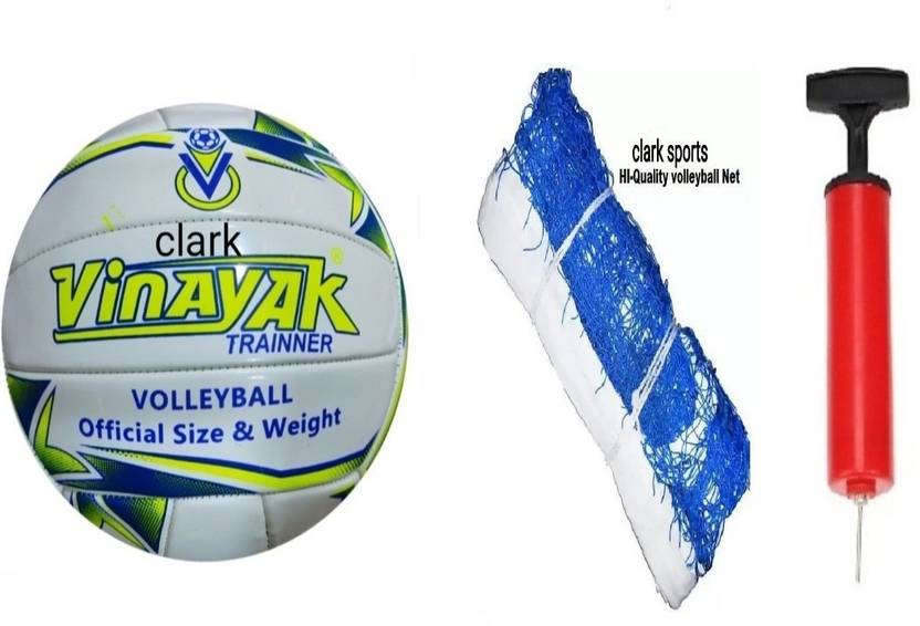 clark CLK7676 pu volleyball with net and pump Volleyball Kit Buy
