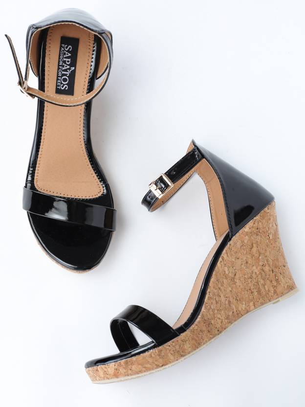 SAPATOS Women Black Wedges Buy SAPATOS Women Black Wedges Online at Best - Shop Online for Footwears in India Flipkart.com