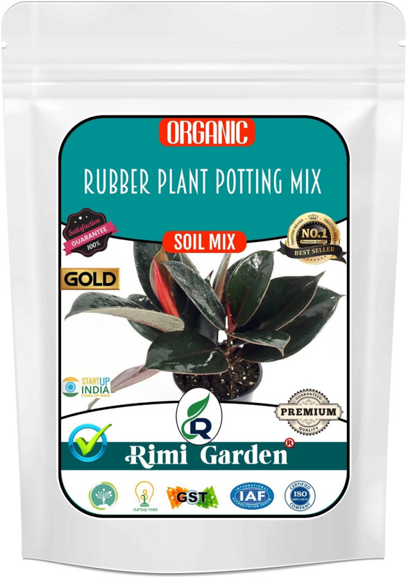 Rimi Garden Rubber plant Potting Mix, Essential Organic Potting Mix for Rubber best Plant Growth with Charged Growth Microbes Potting Mixture(5 kg, Powder)
