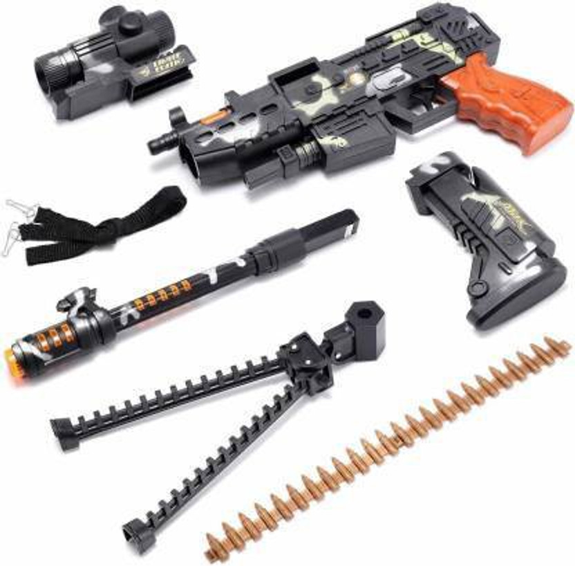 AVIKA Musical Army Style(25") Toy Gun for Kids with Music, Lights and (Laser Light) Guns & Darts (Multicolor) Guns & Darts(Multicolor)
