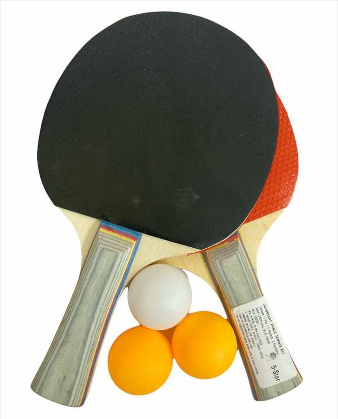 JOJOMART 5 STAR PLAY SET WITH 2 TABLE TENNIS RACQUET, & 3 BALLS Table