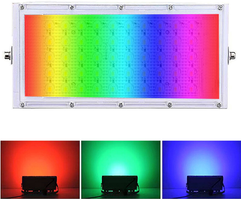 Samite 50 Watts Super Bright LED RGB Gaming Game Light Bulb Setup for Room Bedroom Ceiling Wall Home Decor Background White Red Blue Green Multi Color Changing Gaming Lights Remote Smart Bulb