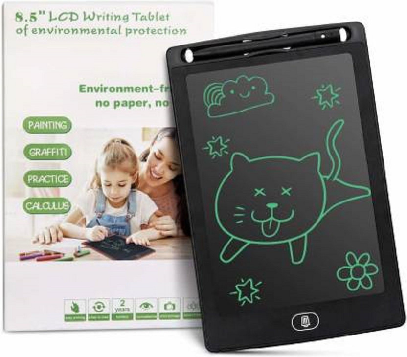 Ephemerallcd Digital slate with pen for kids Learning magic pad E-writing pads notepad electronics slate with pen slate for children digital slate paperless graphic tablets LCD writing board gifts for boys and girls home school online class use (8.5 Inch) 8 x 8 inch Graphics Tablet(Multicolor)