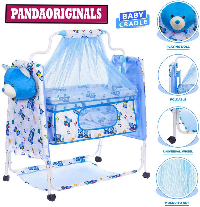 Pandaoriginals BEST QUALITY BLUE CRADLE PREMIUM QUALITY With Mosquito