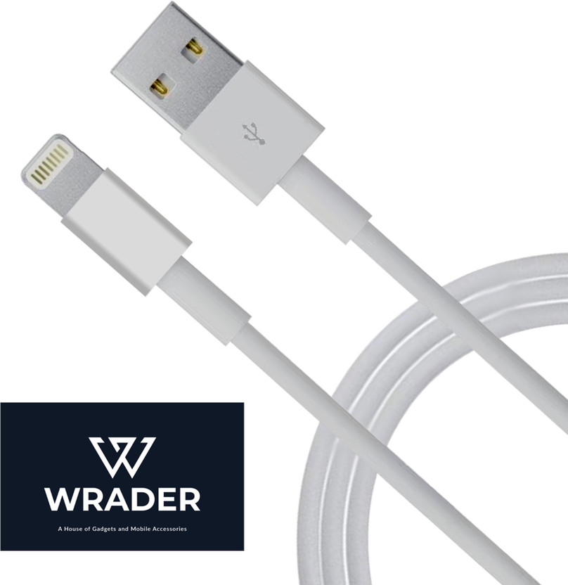 WRADER WRADER Lightning Cable 1 m PVC ORIGINAL Lightning Port Fast Charging Data Cable for Phone XR/ Xs/ Xs Max/ X/ 8/ 8 Plus/ 7/ 7 Plus/ 6/ 6 Plus and All Other Models(Compatible with iOS, I-Phone, White, One Cable, USB Type A To Lightning) - Flipkart Deal
